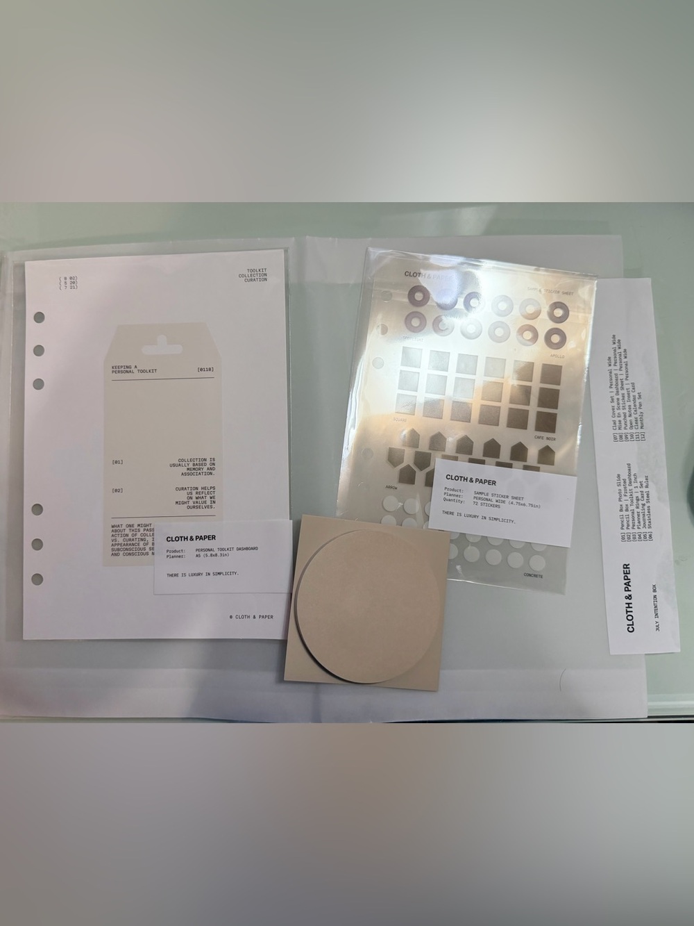 Cloth & Paper Neutral Dashboard & Sticker Kit